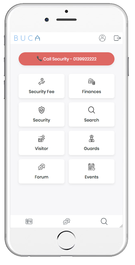 Sign In Page of BUCA app